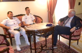 Il Presidente Nicola Bono con il Comandante Fabio Marzano e il Vicecomandante Raffaele Macauda.