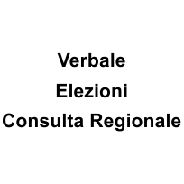 Verbale elezioni Consulta Regionale