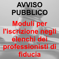 Moduli per l'iscrizione negli elenchi dei professionisti di fiducia